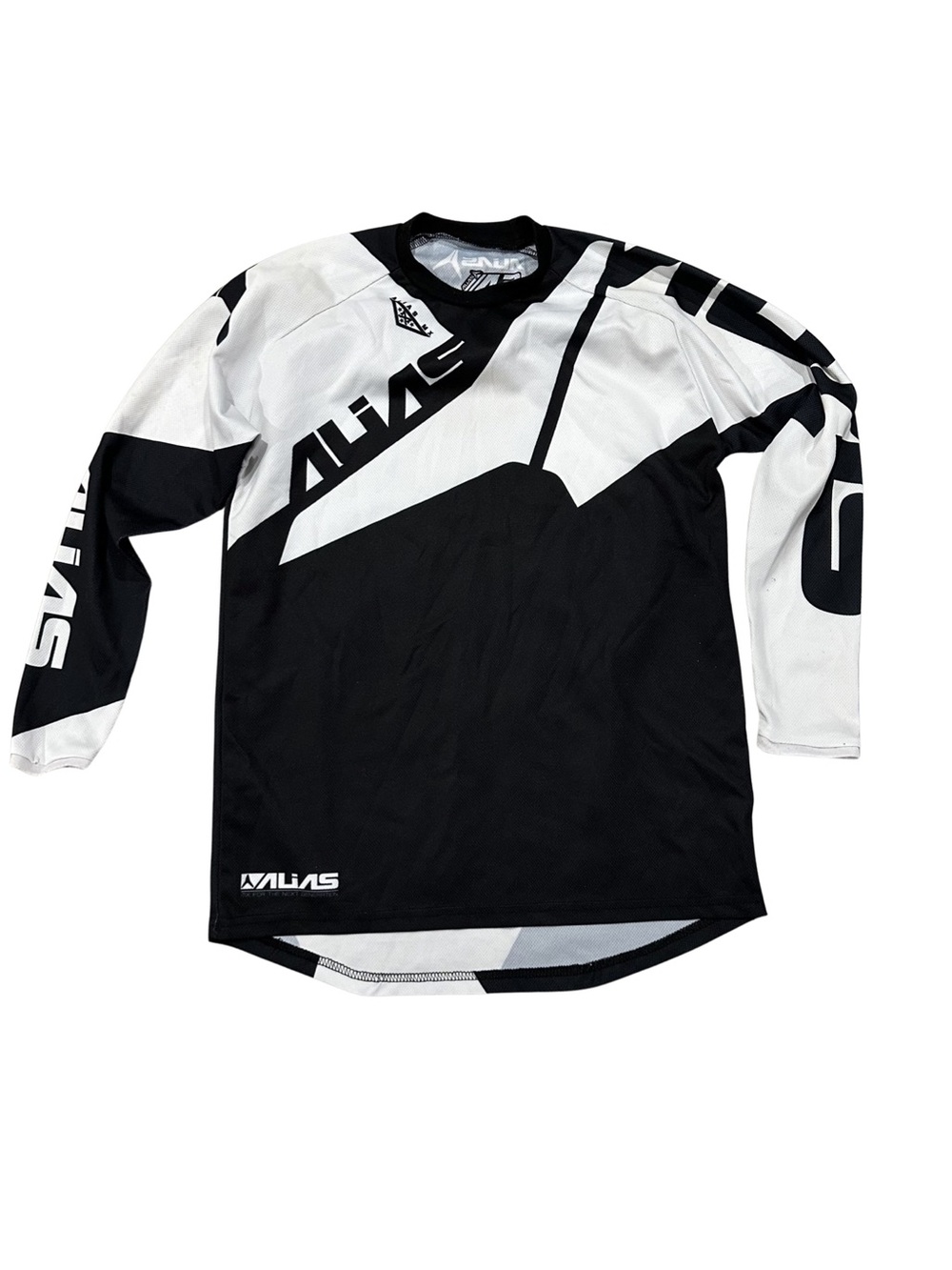 Alias Jersey Racing MX Motocross Dirt Bike Off-Road Mesh Shirt Large Black/White